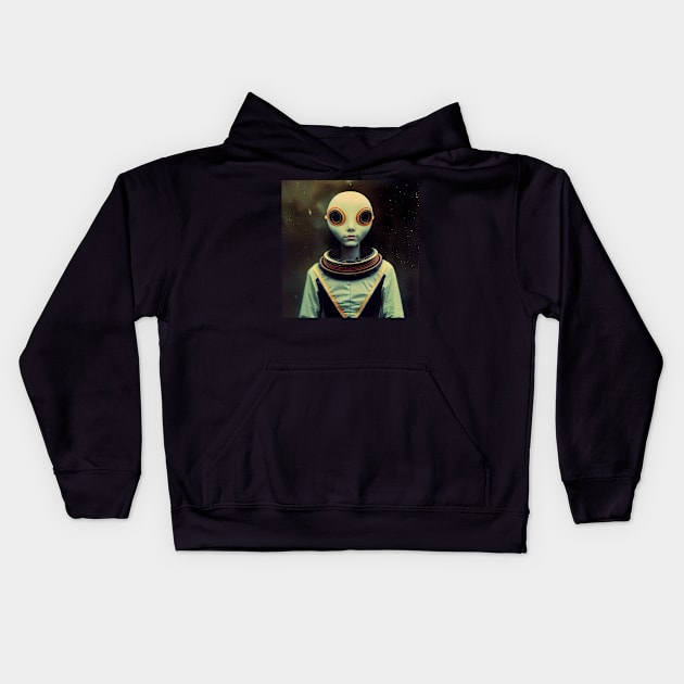 A lone alien Kids Hoodie by orange-teal